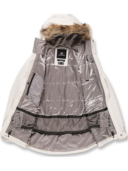 Volcom Shadow H0452306-OFW Γυναικείο Μπουφάν για Σκι & Snowboard Λευκό