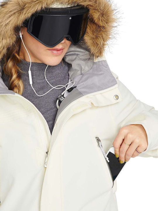 Volcom Shadow H0452306-OFW Γυναικείο Μπουφάν για Σκι & Snowboard Λευκό