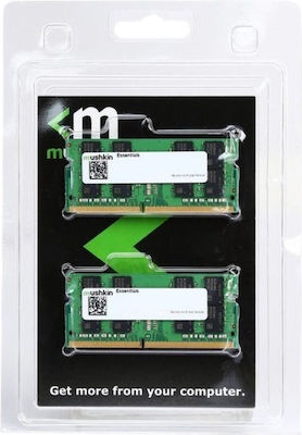 Mushkin Essentials 16GB DDR4 RAM με 2 Modules (2x8GB) και Ταχύτητα 3200 για Laptop