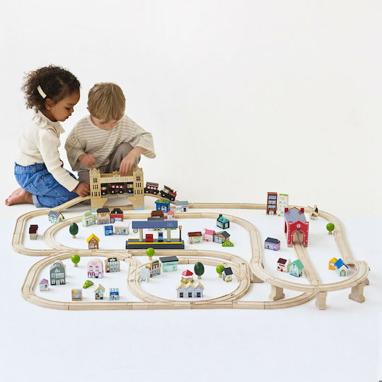 Le Toy Van Гара London Сет с Влакче от Дърво за 3+ години+ Години