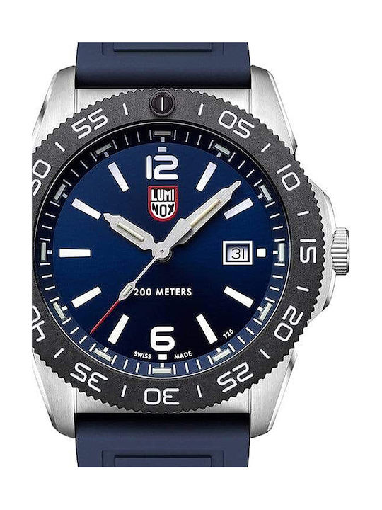 Luminox Sea Series Ρολόι Μπαταρίας με Καουτσούκ Λουράκι σε Μπλε χρώμα