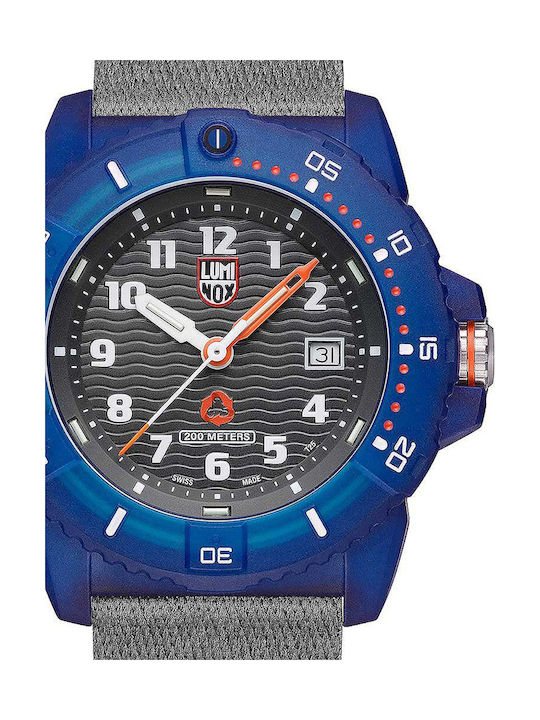 Luminox Tide Ceas Baterie cu Gri Brățară din material textil