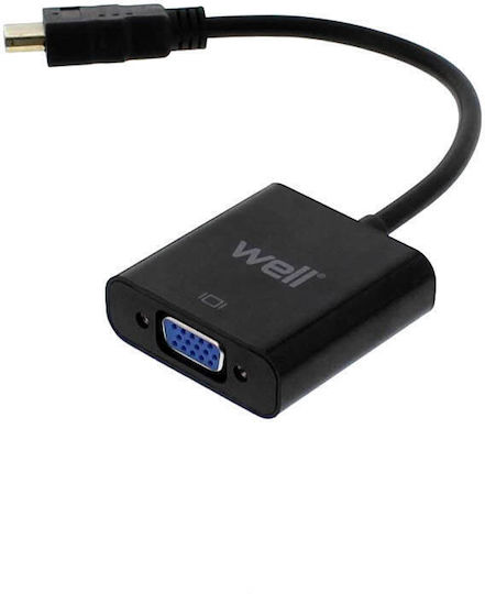 Well Converter HDMI male to VGA female 1pcs 16004