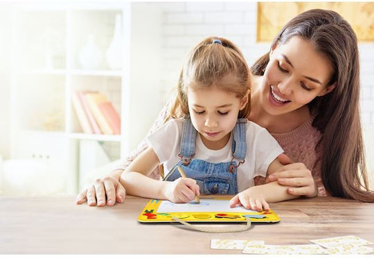 Mieredu Drawing Board Dinosaurs Πίνακας Γράψε - Σβήσε Διπλής Όψης 34.3x29.7εκ.