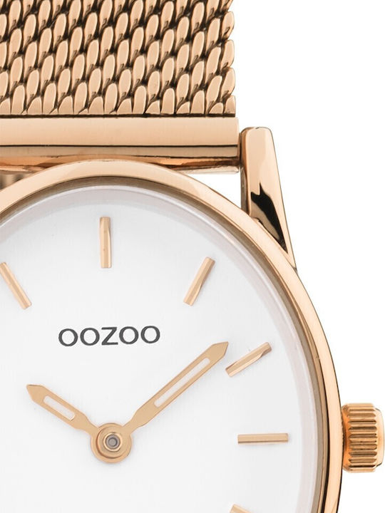 Oozoo Vintage Women's Watch with Pink Gold Metal Bracelet