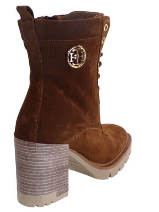 Suede Women's Ankle Boots Tabac Brown