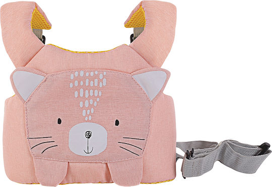 Kikka Boo Cat Ζωάκι με Ιμάντα Στήριξης για 6+ μηνών Ροζ