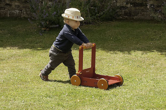 Moover Wooden Baby Walker Ride On Κόκκινο