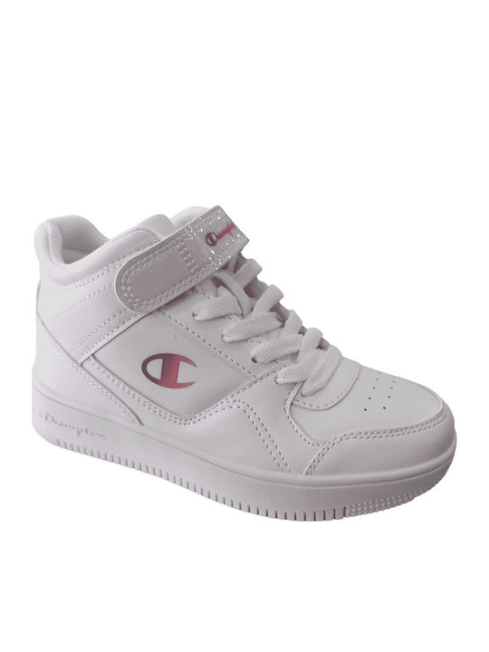 Rebound Vintage ID PS Kids Sports Shoes Basketball with Hoop & Loop Closure White