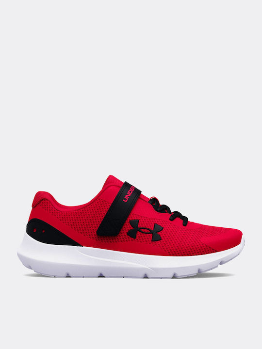 Surge 3 Kids Sports Shoes Running with Hoop & Loop Closure Red