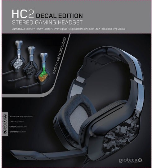 Gioteck Hc-2 Over Ear Gaming Headset με σύνδεση 3.5mm