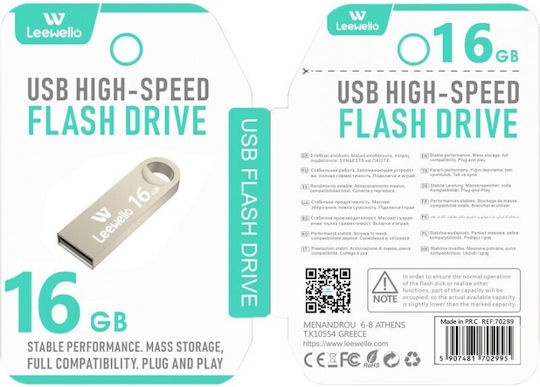Leewello 16GB USB 3.0 Stick Silber