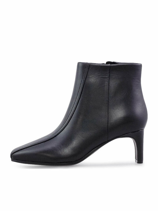 Seren55 Top Leder Damen Stiefeletten Schwarz
