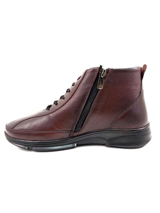 WOMEN'S LEATHER ANATOMIC BOOTS TATOO Bordeaux - Bordeaux