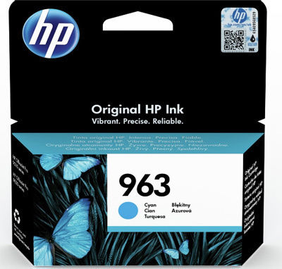 HP 963 Original InkJet Printer Ink Cyan (3JA23AE)