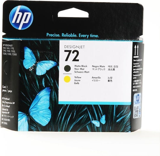 HP 72 Original InkJet Printer Ink Matte Black / Yellow (C9384A)