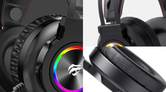 Havit H654d Over Ear Gaming Headset με σύνδεση USB