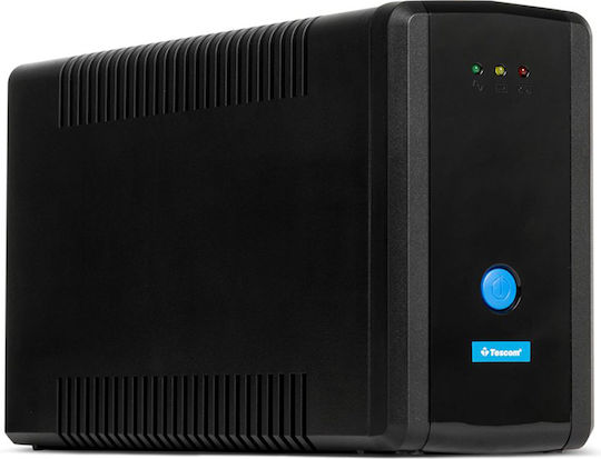 Tescom Leo Plus Led 850A UPS Linie Interactivă 850VA 480W cu 2 Prize Schuko