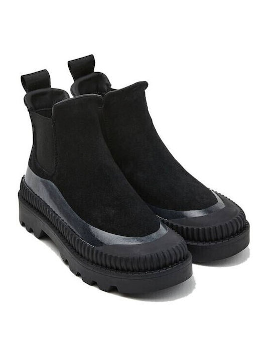 Ascot Suede Γυναικεία Chelsea Μποτάκια Μαύρα