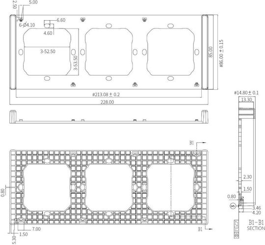 Sonoff M5 Switch Frame 4 Positions in Black Color