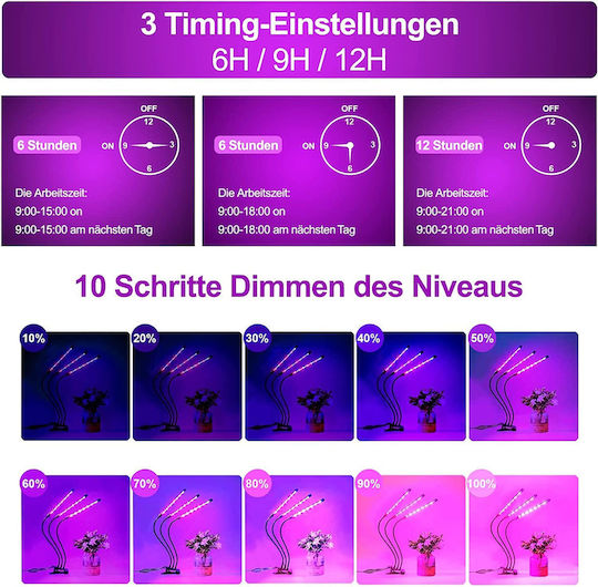 Gardlov Επιτραπέζιο Grow Light με 40 LED και Ισχύ 20W