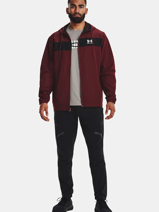 Athletic Jacket Windproof Burgundy