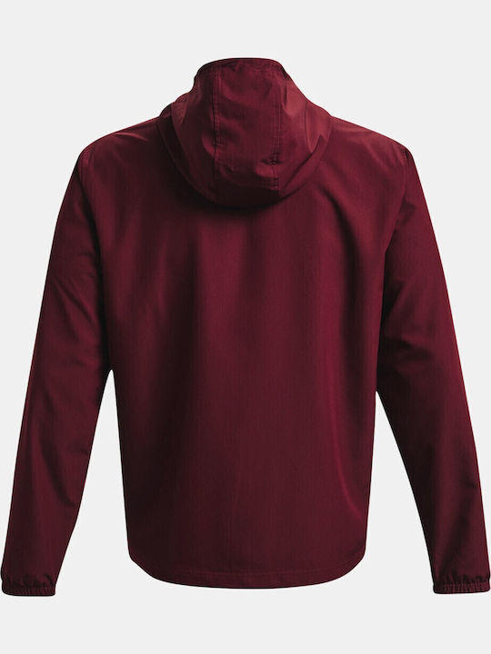 Athletic Jacket Windproof Burgundy