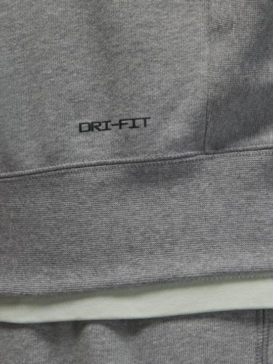 Dri-Fit Φούτερ με Κουκούλα Γκρι