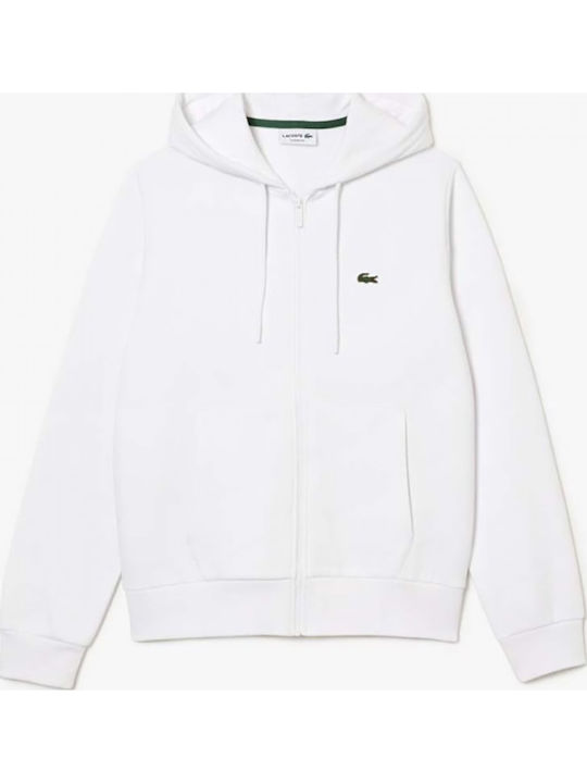 Hooded White Cardigan