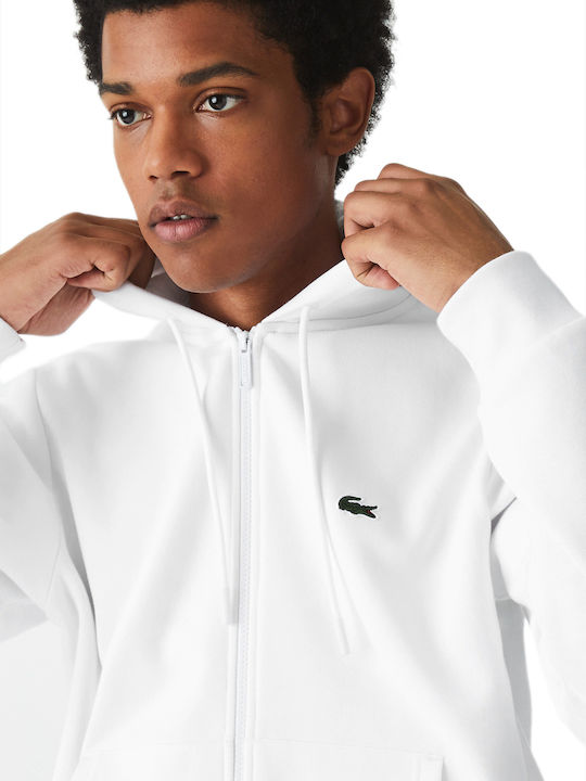 Hooded White Cardigan