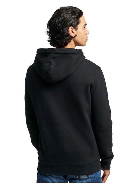 Superdry Vintage Logo Heritage Men's Sweatshirt with Hood and Pockets Black