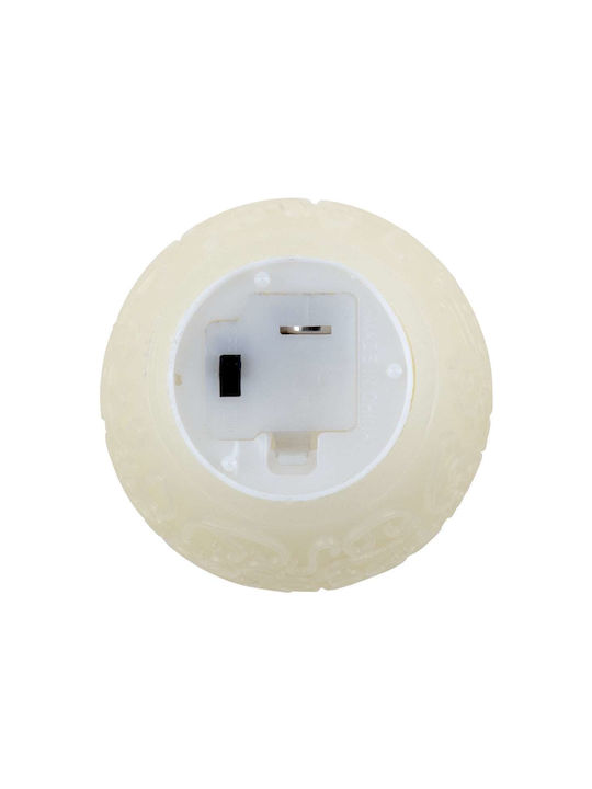 GloboStar Διακοσμητικό Φωτιστικό CANDLE LED Θερμό Λευκό 2700K Κερί 6x6x5εκ.
