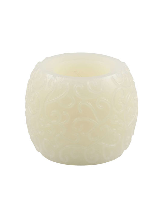 GloboStar Διακοσμητικό Φωτιστικό CANDLE LED Θερμό Λευκό 2700K Κερί 6x6x5εκ.