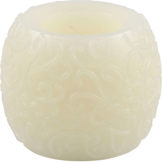 GloboStar CANDLE Dekorative Lampe Wachs-Politur Weiß
