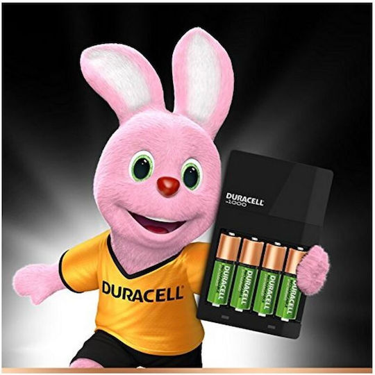 Duracell CEF14 Charger 4 Batteries Ni-MH Size AA/AAA Set with 2x AA 1300mAh + 2x AAA 1700mAh