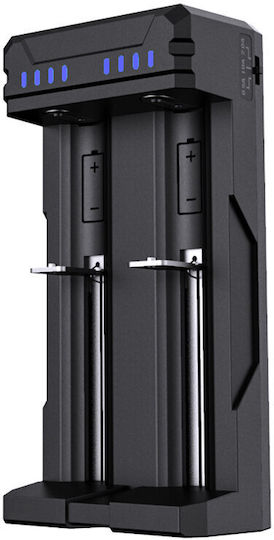 XTAR FC2 USB Battery Charger for 2 Li-ion/Ni-Cd/Ni-MH Batteries Size AA/AAA/18650/21700/16340/26650/14500