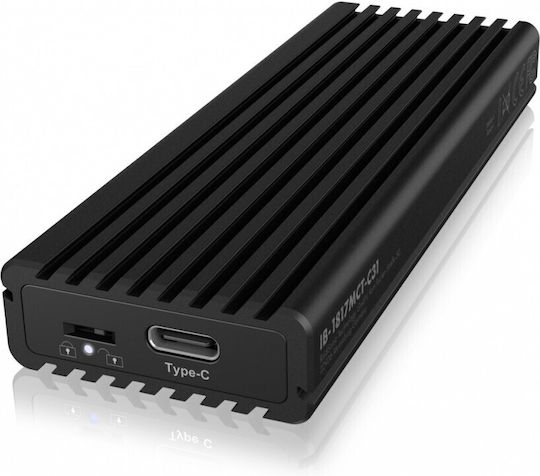 Icy Box Hard Drive Case M.2 SATA III / PCI-Express NVME with connection USB 3.2 Type-C in Schwarz color