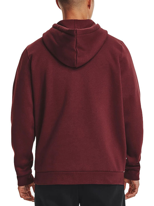 Essential Sweatshirt Fleece with Hood Burgundy
