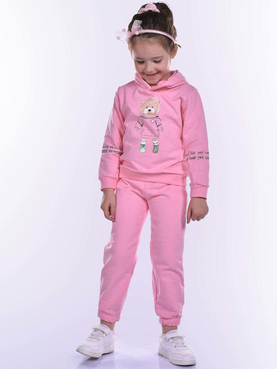 Joyce Kids Sweatpants Set Pink 2pcs