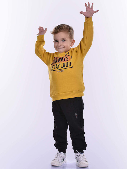 Joyce Kids Sweatpants Set Yellow 2pcs