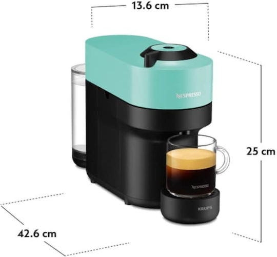 Krups Vertuo Pop Pod Coffee Machine Vertuo Pressure 15bar Mint