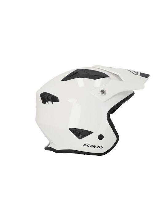 Acerbis Aria White Κράνος Μηχανής Jet ECE 22.06 1250gr με Sunvisor