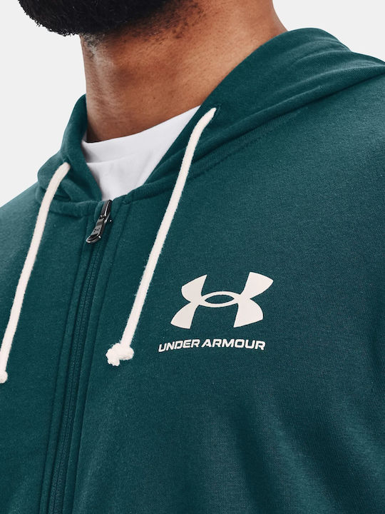 Rival Terry Sweatshirt with Hood Petrol Blue