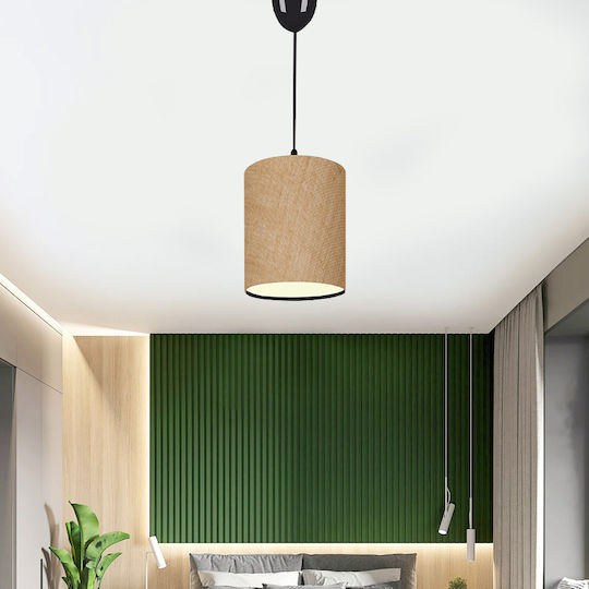 Megapap Layla Pendant Light Beige with Socket E27 19x25x70cm