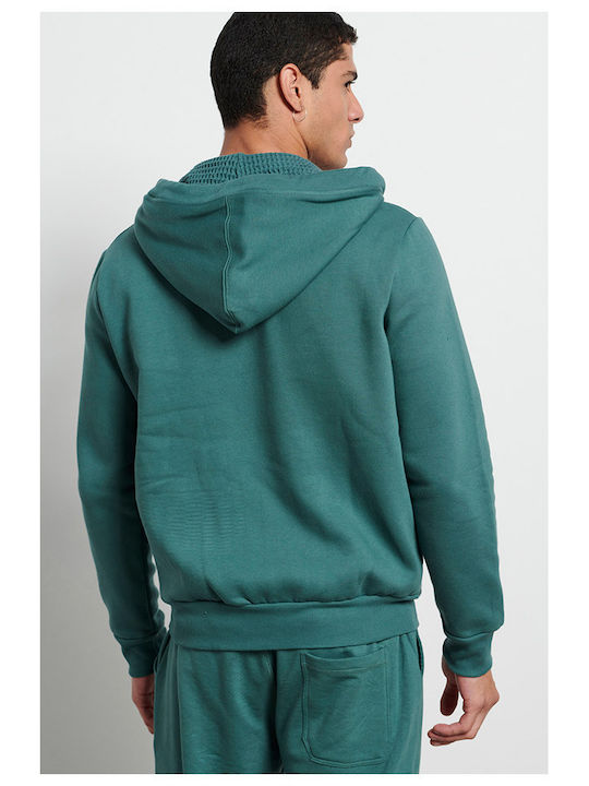 BodyTalk Herren Sweatshirt Jacke mit Kapuze und Taschen Tattoo Green