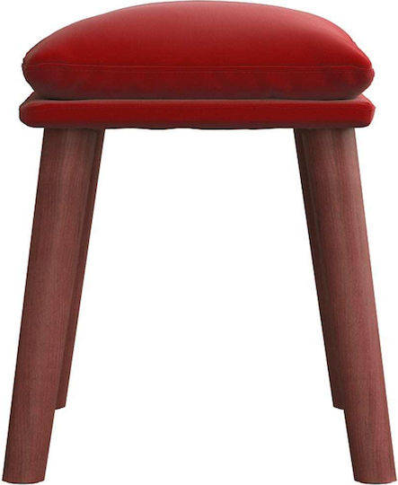 Stool Footstool Upholstered with Velvet Bordeaux 45x29.5x39cm