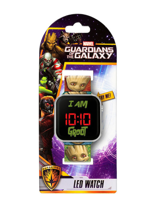 Disney Παιδικό Ψηφιακό Ρολόι Guardians Of The Galaxy Groot Πράσινο