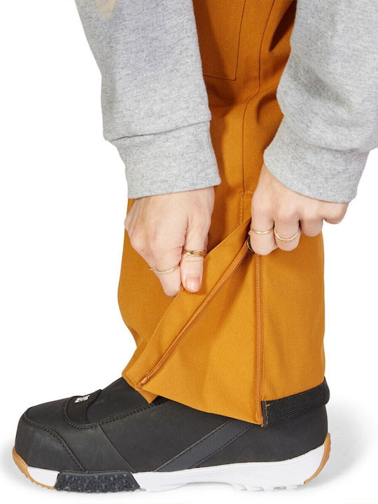 DC Crusade ADJTP03015-CPB0 Women's Dungarees for Ski & Snowboard Orange
