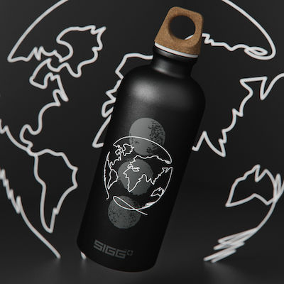 Sigg Παγούρι Αλουμινίου Traveller Myplanet Direction σε Μαύρο χρώμα 600ml