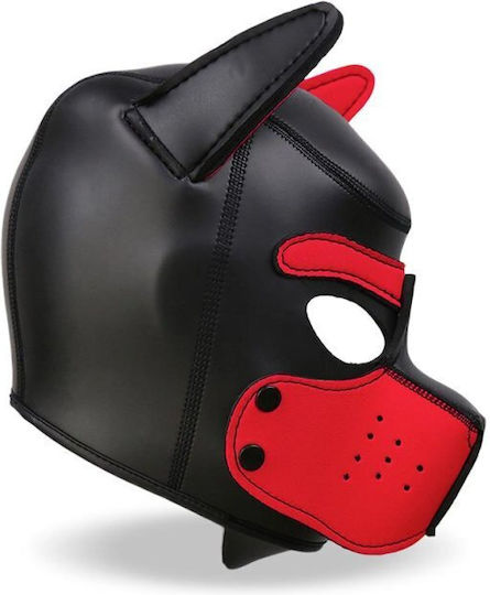 IntoYou Dog Hound With Removable Muzzle BDSM Maske Black / Red